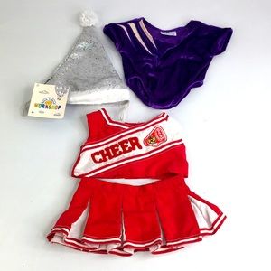 Build-A-Bear Cheerleading Outfit Leotard Cap *2A